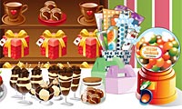 Décoration d'un magasin de bonbons gratuit sur Jeu.org