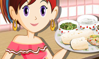 École de cuisine de Sara: Burritos gratuit sur Jeu.org