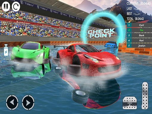 Water Car Stunt Racing 2019 Jeux de cascades de voitures 3D gratuit sur Jeu.org