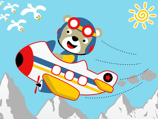 Avions amicaux pour les enfants à colorier gratuit sur Jeu.org