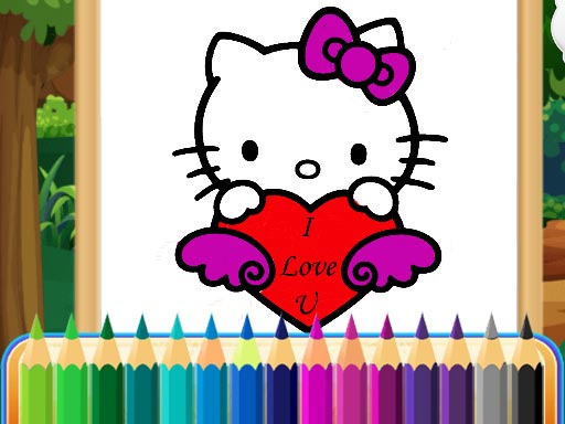 Coloriage Kitty gratuit sur Jeu.org