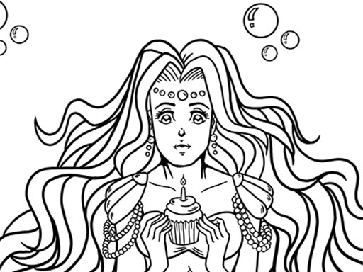 Jeu de livre de coloriage Kawaii Mermaids gratuit sur Jeu.org